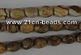 COV34 15.5 inches 8*10mm oval picture jasper beads wholesale