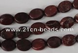 COV35 15.5 inches 8*10mm oval brecciated jasper beads wholesale