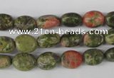 COV38 15.5 inches 8*10mm oval unakite gemstone beads wholesale