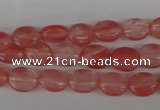 COV44 15.5 inches 8*10mm oval cherry quartz beads wholesale