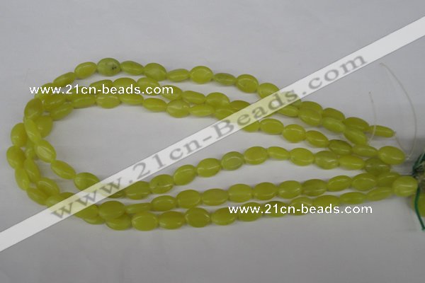 COV54 15.5 inches 8*12mm oval lemon jade gemstone beads wholesale