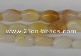 COV55 15.5 inches 8*12mm oval yellow jade gemstone beads wholesale