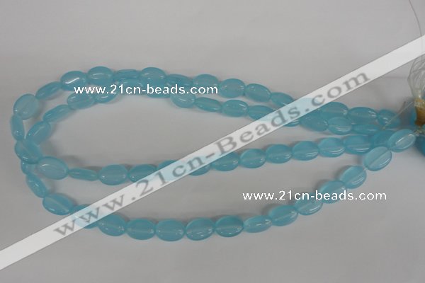 COV62 15.5 inches 10*14mm oval candy jade beads wholesale