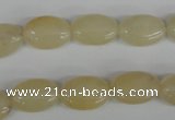 COV68 15.5 inches 10*14mm oval yellow jade beads wholesale