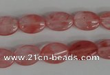 COV91 15.5 inches 10*14mm oval cherry quartz beads wholesale