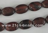 COV95 15.5 inches 10*14mm oval red tiger eye beads wholesale