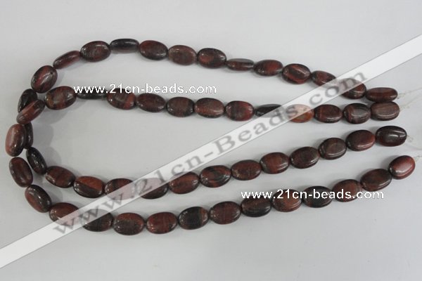 COV95 15.5 inches 10*14mm oval red tiger eye beads wholesale