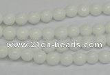 CPB02 15.5 inches 6mm round white porcelain beads wholesale