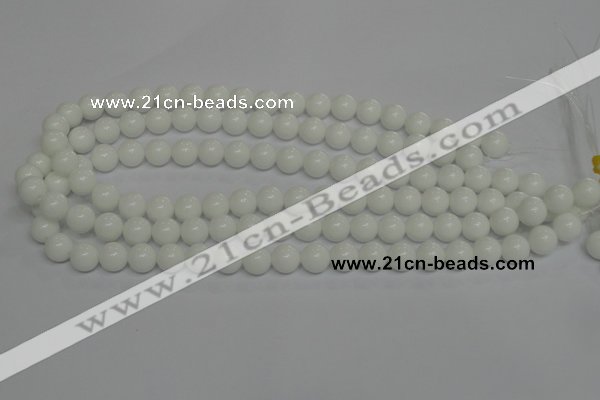 CPB04 15.5 inches 10mm round white porcelain beads wholesale