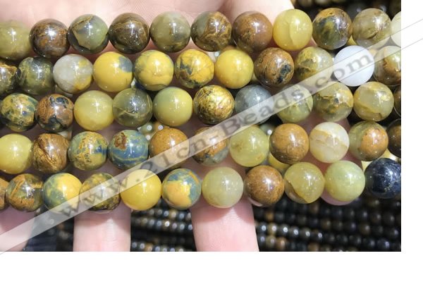 CPB1053 15.5 inches 10mm round golden pietersite beads wholesale