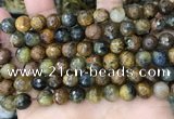 CPB1068 15.5 inches 10mm faceted round natural pietersite beads