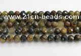 CPB1077 15.5 inches 8mm faceted round natural pietersite beads