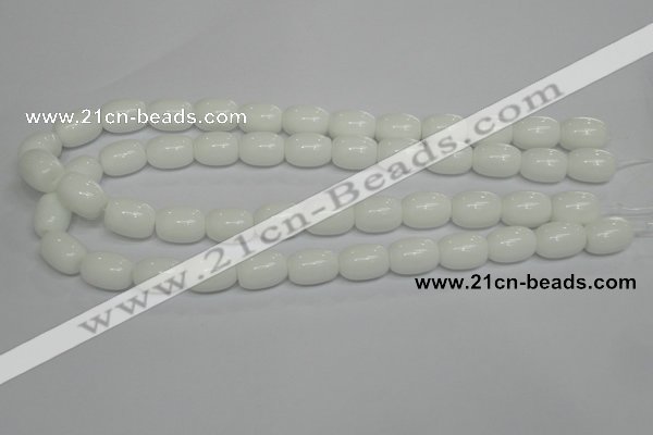CPB11 15.5 inches 10*14mm drum white porcelain beads wholesale