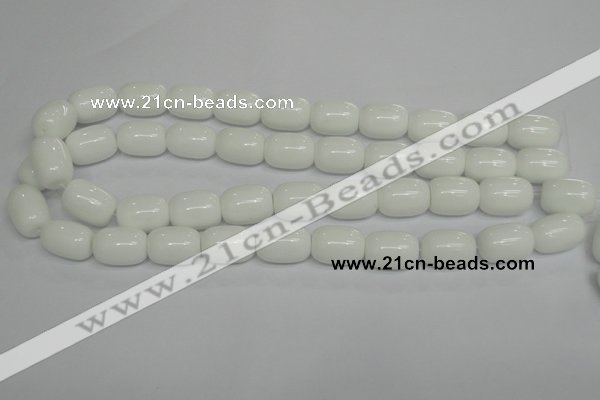 CPB14 15.5 inches 13*18mm drum white porcelain beads wholesale