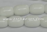 CPB15 15.5 inches 15*20mm drum white porcelain beads wholesale