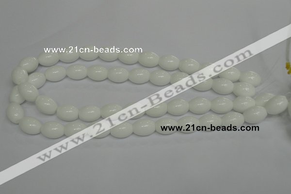 CPB18 15.5 inches 12*16mm rice white porcelain beads wholesale