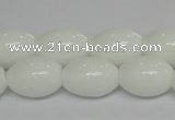 CPB19 15.5 inches 13*18mm rice white porcelain beads wholesale