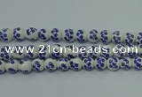 CPB502 15.5 inches 8mm round Painted porcelain beads