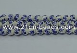 CPB512 15.5 inches 8mm round Painted porcelain beads