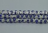 CPB533 15.5 inches 10mm round Painted porcelain beads