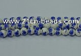 CPB543 15.5 inches 10mm round Painted porcelain beads