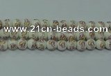 CPB571 15.5 inches 6mm round Painted porcelain beads