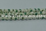 CPB583 15.5 inches 10mm round Painted porcelain beads