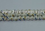 CPB591 15.5 inches 6mm round Painted porcelain beads