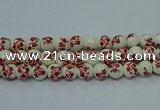 CPB613 15.5 inches 10mm round Painted porcelain beads