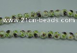 CPB662 15.5 inches 8mm round Painted porcelain beads