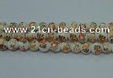 CPB671 15.5 inches 6mm round Painted porcelain beads