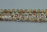 CPB672 15.5 inches 8mm round Painted porcelain beads