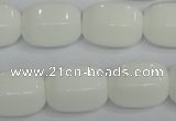 CPB68 15.5 inches 15*20mm drum white porcelain beads wholesale