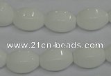 CPB70 15.5 inches 12*16mm rice white porcelain beads wholesale