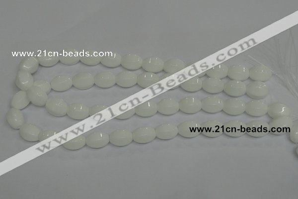 CPB70 15.5 inches 12*16mm rice white porcelain beads wholesale