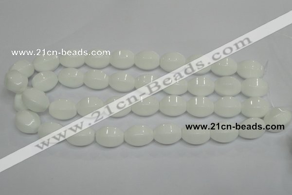 CPB72 15.5 inches 15*20mm rice white porcelain beads wholesale