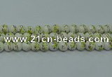CPB721 15.5 inches 6mm round Painted porcelain beads