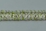 CPB724 15.5 inches 12mm round Painted porcelain beads