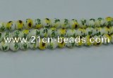 CPB731 15.5 inches 6mm round Painted porcelain beads