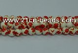 CPB761 15.5 inches 6mm round Painted porcelain beads