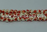 CPB762 15.5 inches 8mm round Painted porcelain beads