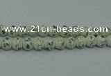 CPB781 15.5 inches 6mm round Painted porcelain beads