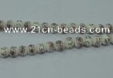 CPB791 15.5 inches 6mm round Painted porcelain beads