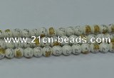 CPB802 15.5 inches 8mm round Painted porcelain beads