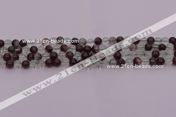 CPC02 15.5 inches 6mm round green phantom quartz beads wholesale