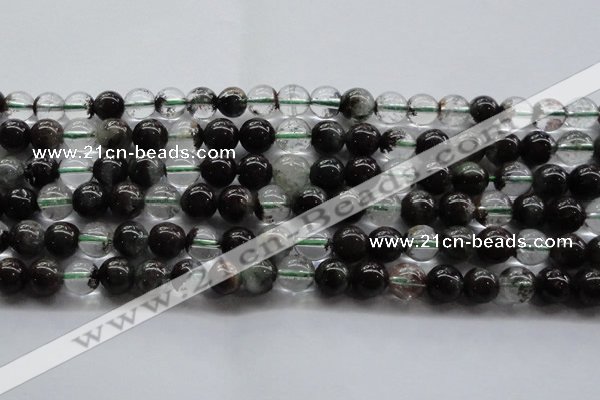 CPC03 15.5 inches 8mm round green phantom quartz beads wholesale