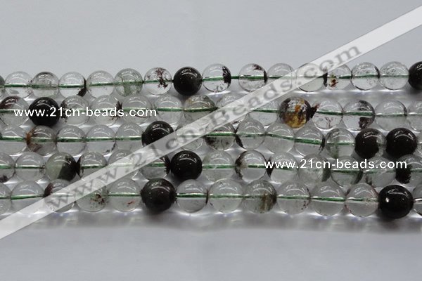 CPC04 15.5 inches 10mm round green phantom quartz beads wholesale