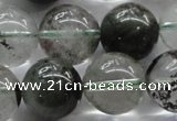 CPC06 15.5 inches 14mm round green phantom quartz beads wholesale