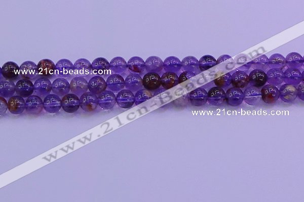 CPC602 15.5 inches 8mm round purple phantom quartz beads