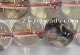 CPC654 15.5 inches 12mm round yellow phantom quartz beads